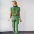 Likralı Hemşire Doktor Forma Fıstık Yeşili Unisex