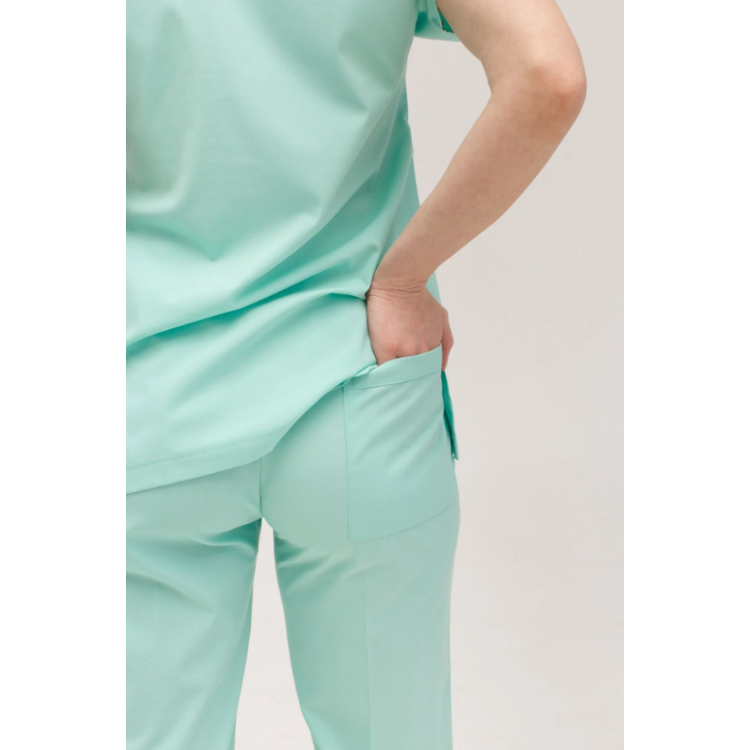 Likralı Hemşire Doktor Forması Mint Yeşili Unisex