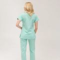 Likralı Hemşire Doktor Forması Mint Yeşili Unisex