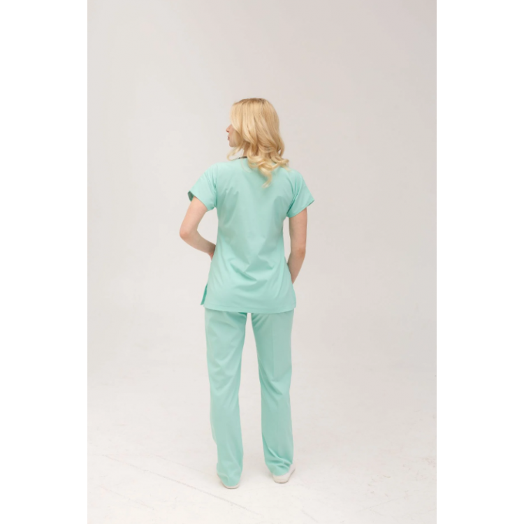 Likralı Hemşire Doktor Forması Mint Yeşili Unisex