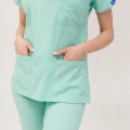 Likralı Hemşire Doktor Forması Mint Yeşili Unisex