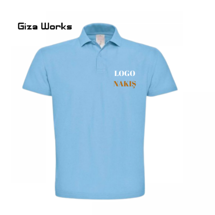 Polo Yaka T-shirt Buz Mavi