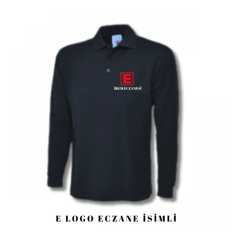 Eczacı T-shirt Siyah Uzun Kol Unisex