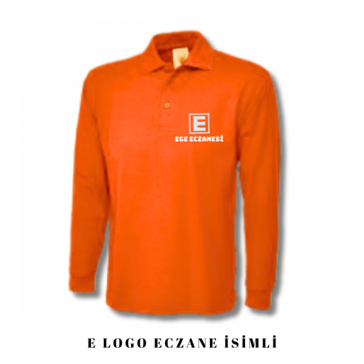 Eczacı T-shirt Turuncu Uzun Kol Unisex